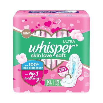Whisper Ultra Skin Love Soft Pad (XL) 15 Pads