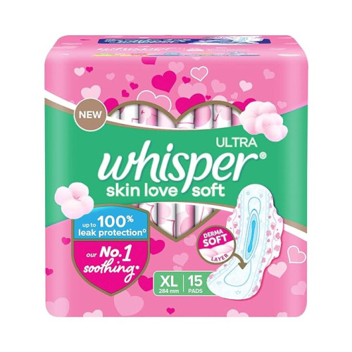 Whisper Ultra Skin Love Soft Pad (XL) 15 Pads