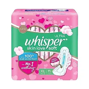Whisper Ultra Skin Love Soft Pad (XL+) 15 Pads