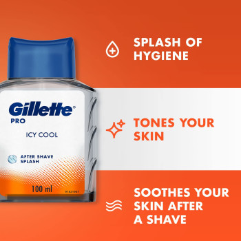Gillette Pro After Shave Splash Icy Cool , White 100 ml
