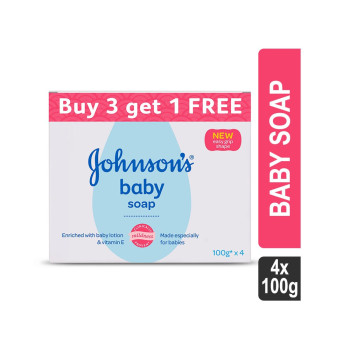 Johnson's  Baby Soap 100 g (Buy 3 Get 1 Free)