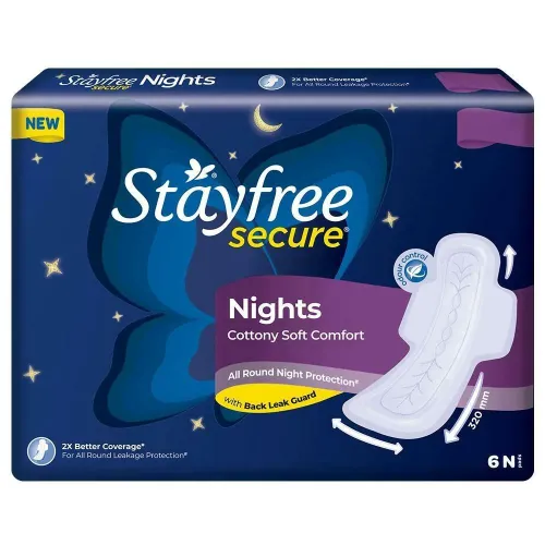 Stayfree Secure Cottony Soft Sanitary Napkin 6 pads