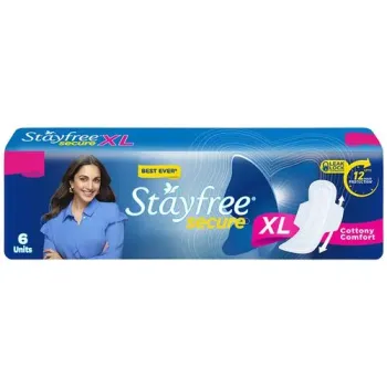 Stayfree Secure xl | Cottony Soft Sanitary 6 Pads 