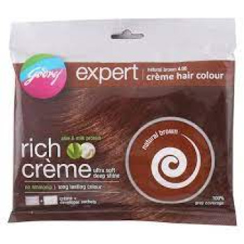 Godrej Expert Rich Creme Ammonia Free Hair Colour natural brown
