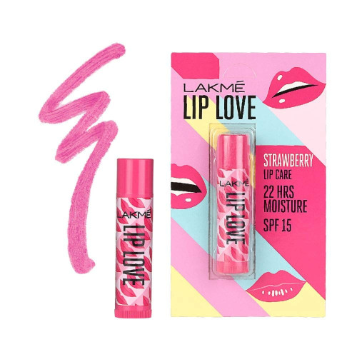 Lakme Lip Love SPF 15 Chapstick, Strawberry 4.5g