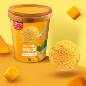 kwality walls Alphonso Mango, Creme Delights, 700 ml