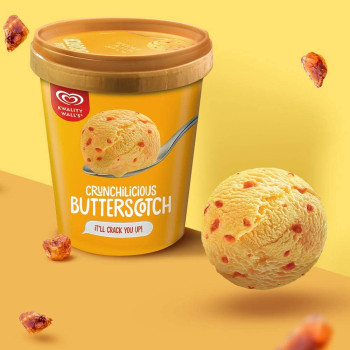 Kwality Wall's Crunchy Butterscotch Tub, 700 ml 