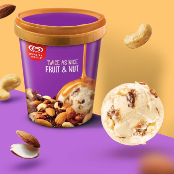kwality walls Frozen Dessert - Fruit & Nut, 700 ml 