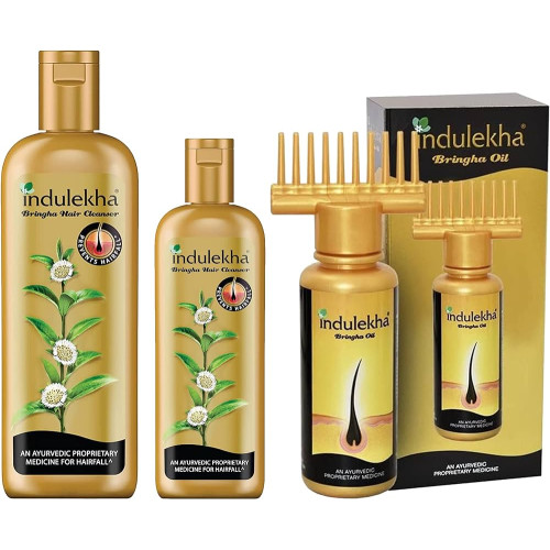 Indulekha Bringha Ayurvedic Shampoo 5.5 ml. for Hair Fall Control.