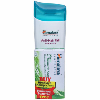 Himalaya Anti-Hair Fall Bhringaraja Shampoo 180ml, with Neem & Turmeric Shop 75g Free.