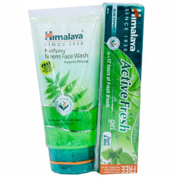Himalaya Purifying Neem Face Wash 150g. With Himalaya Toothpaste 80g Free.
