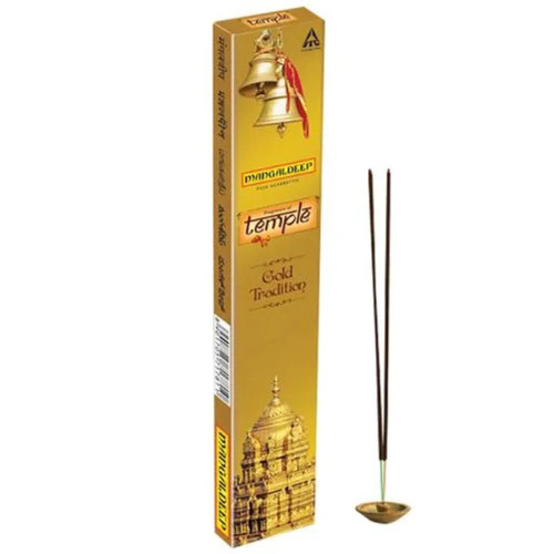 Mangaldeep Fragrance Temple Gold Tradition Agarbatti 40pcs