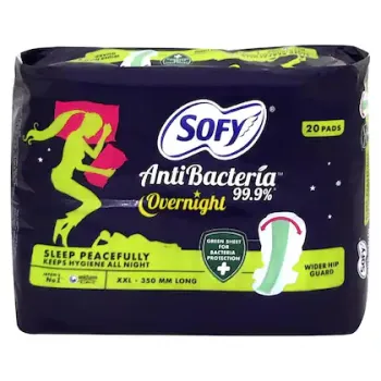 Sofy AntiBacteria Overnight Sanitary Napkin with Wings (XXL) 20 pads
