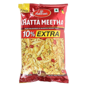 Haldiram's Khatta Meetha 10% Extra 220g.