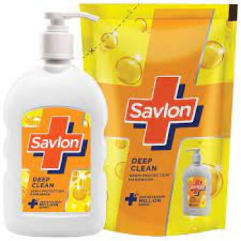 Savlon Deep Clean Germ Liquid Handwash, Pump & Refill, 375 ml 