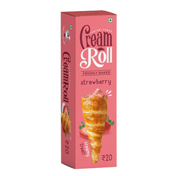 Halani Foods Cream Rolls Strawberry 55g