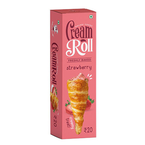 Halani Foods Cream Rolls Strawberry 55g