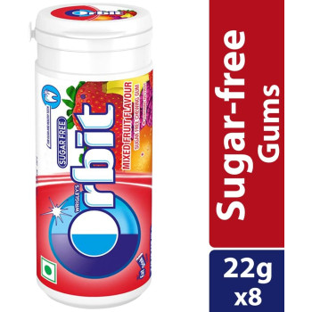 Wrigley's Orbit Mixed Fruit Flavour Sugar Free Chewing Gum 