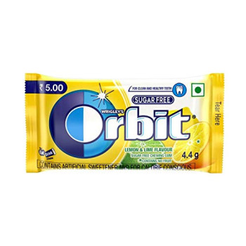Wrigley's Orbit Lime & Lemon Flavoured Sugar Free Chewing Gum, 4.4g