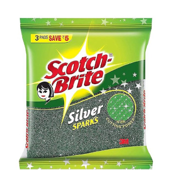  Scotch-Brite Silver Spark Scrub Pad