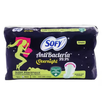 Sofy AntiBacteria Overnight Sanitary Napkin with Wings (XXL) 5 pads