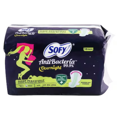 Sofy AntiBacteria Overnight XXL- 350mm lONG 10 Pads