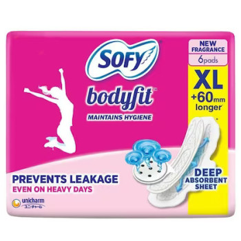 Sofy Bodyfit Maintains Hygiene -XL 6 pads